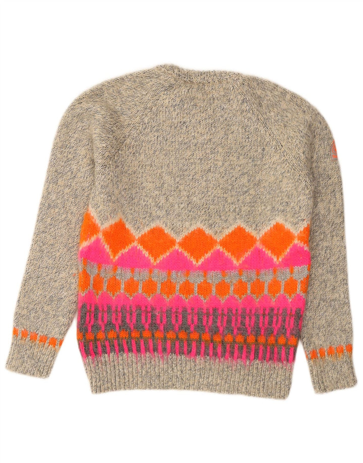 Superdry ženski džemper s okruglim izrezom UK 14 srednje sivi Fair Isle