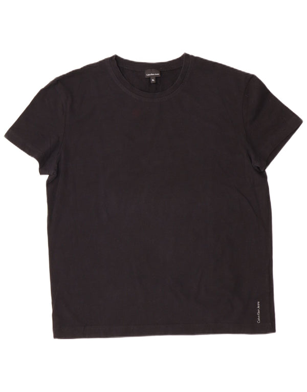 Calvin Klein Jeans Ženska majica kratkih rukava UK 18 XL crni pamuk