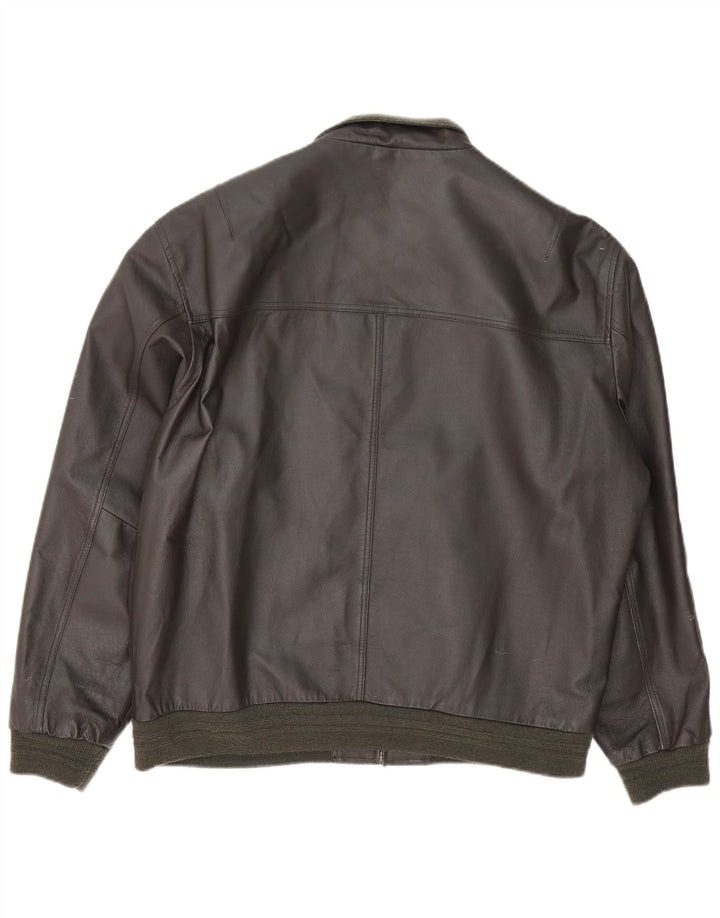 Vintage muška kožna jakna UK 42 XL smeđa
