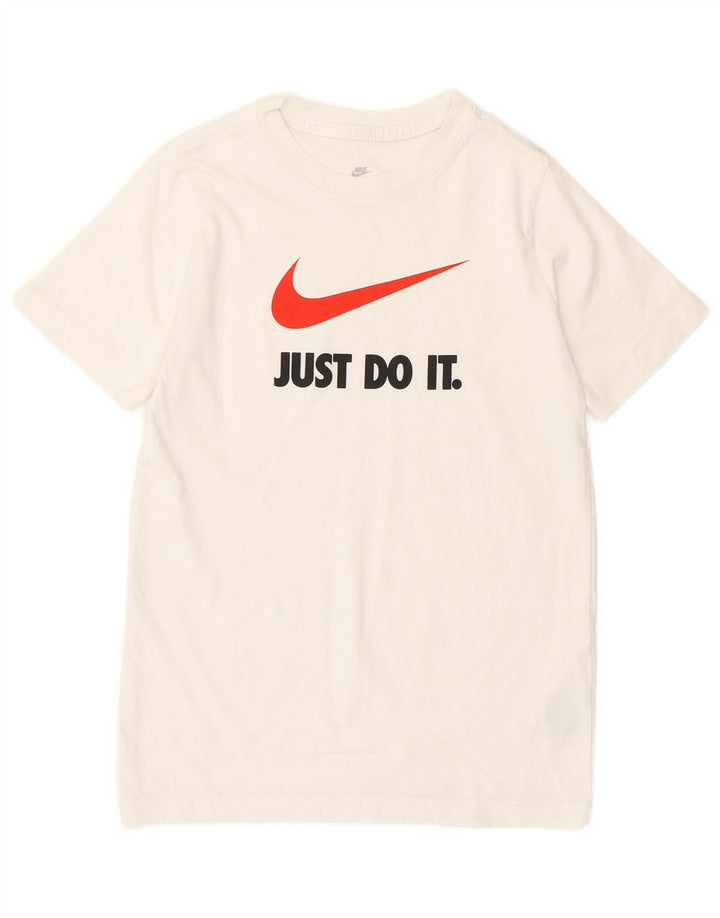 Nike Boys Graphic T-Shirt Top 10-11 Years Srednje bijeli pamuk
