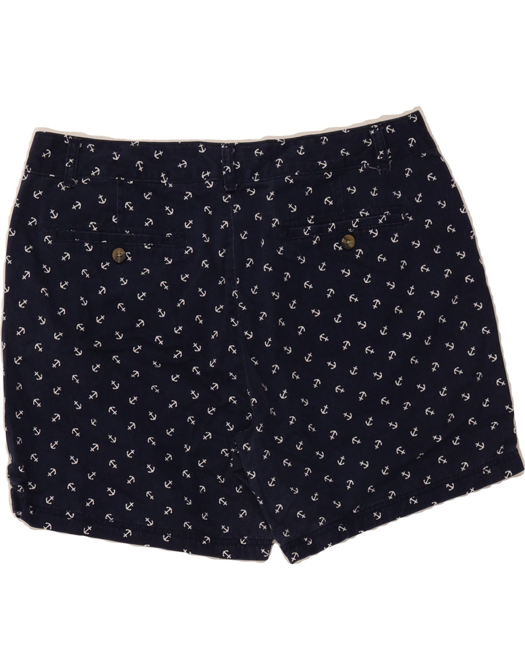 DOCKERS Womens Abstract Pattern Chino Shorts US 16 2XL W36 Navy Blue Vintage Dockers and Second-Hand Dockers from Messina Hembry 