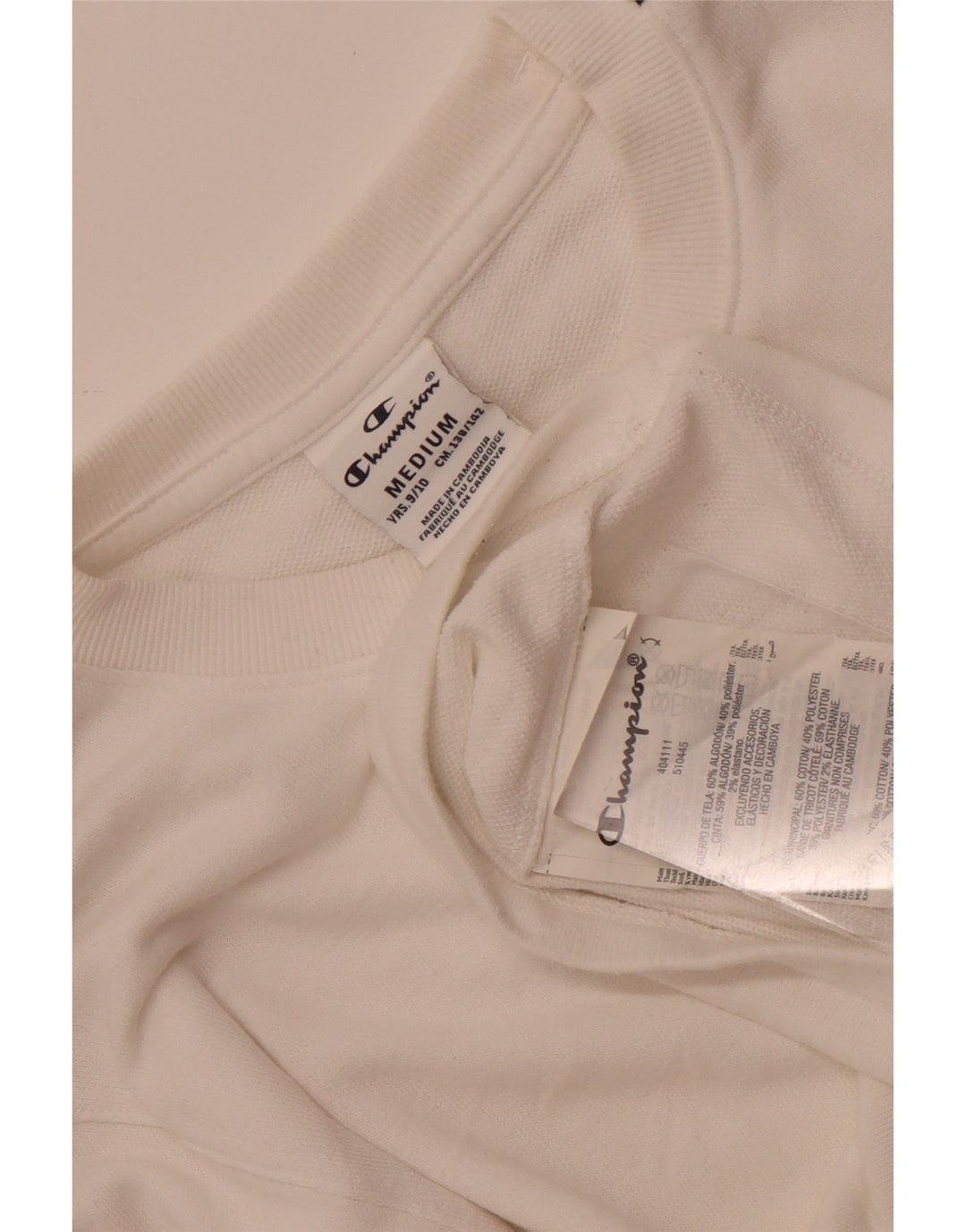 Champion Dječačka grafička majica dugih rukava 9-10 godina srednje bijelog pamuka