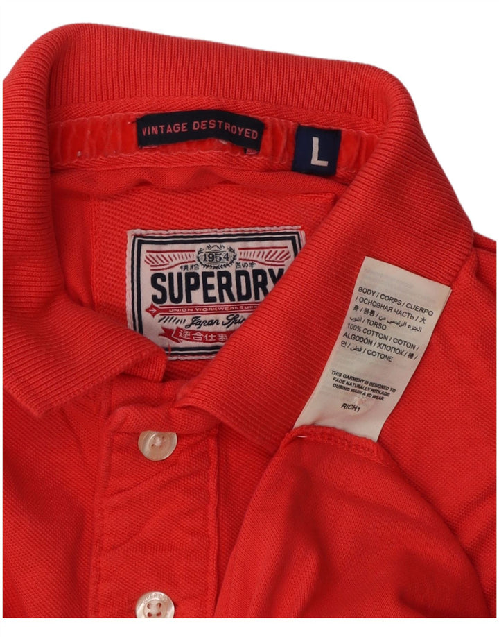 Superdry muška polo majica velika crvena pamuk