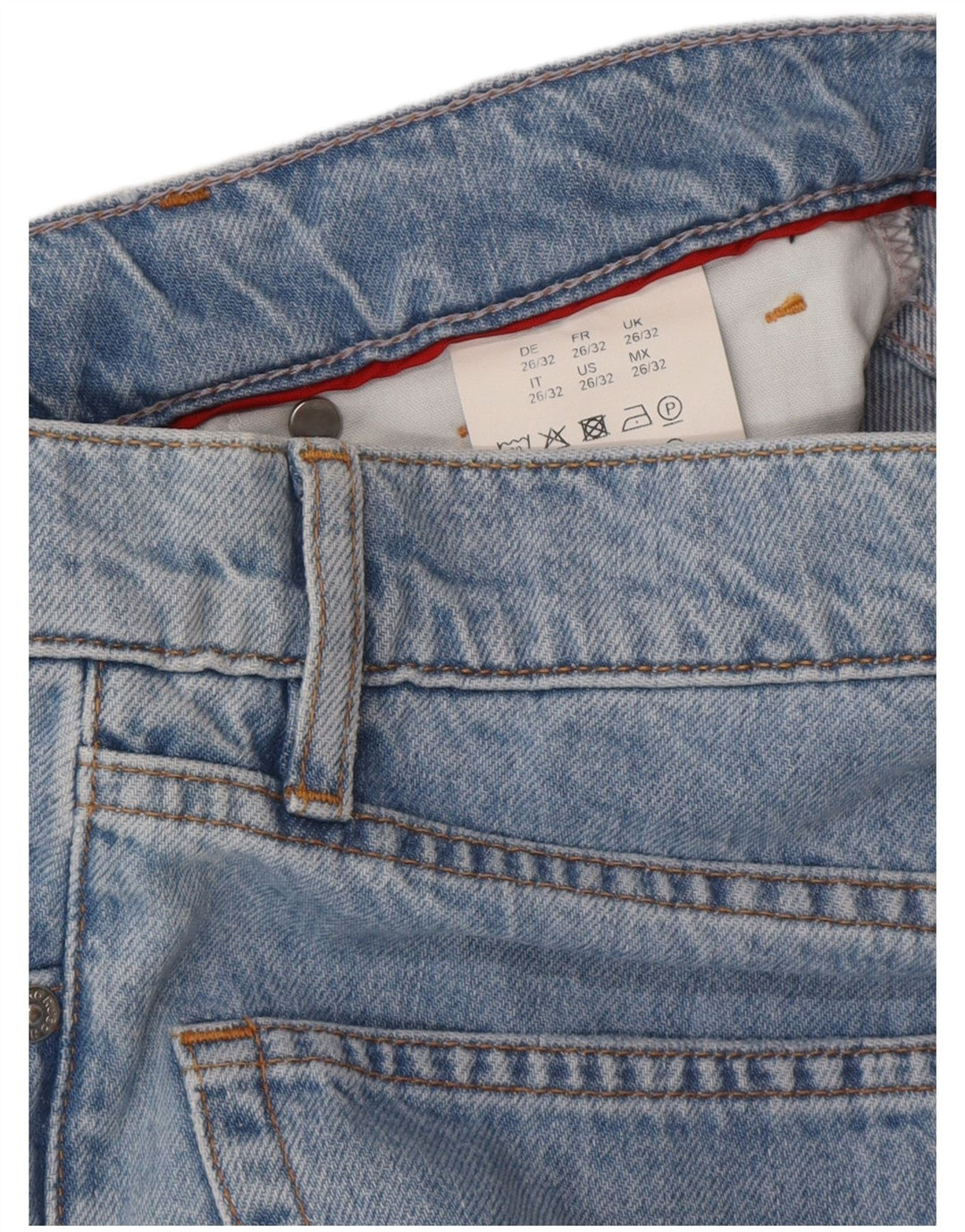 HUGO BOSS Ženske široke traperice visokog struka W26 L25 plavi pamuk