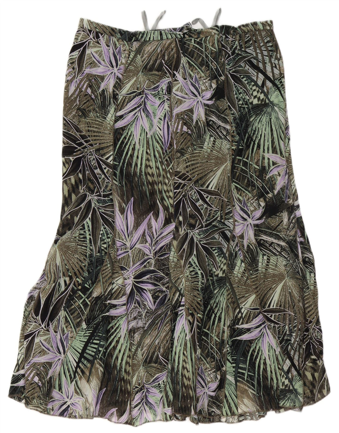 GELCO ženska suknja truba visokog struka UK 16 velika W32 zelena cvjetna