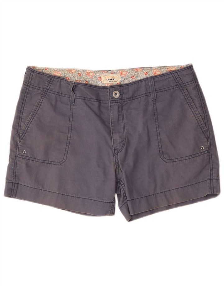 Levi's ženske kargo kratke hlače US 12 Large W36 plavi pamuk