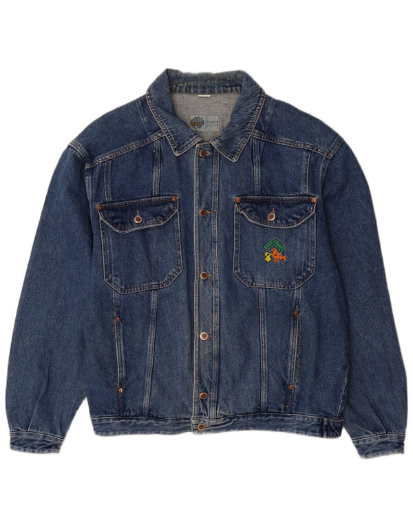 Mash Mens Denim Jacket UK 42 XL Blue Cotton