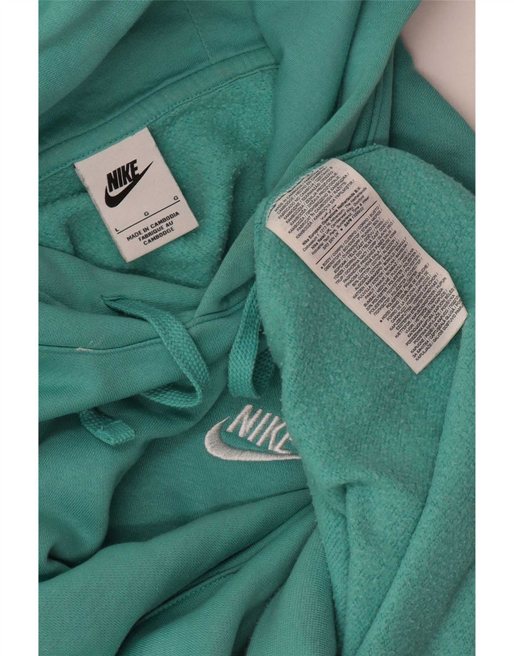 Nike muška majica s kapuljačom, veliki tirkizni pamuk