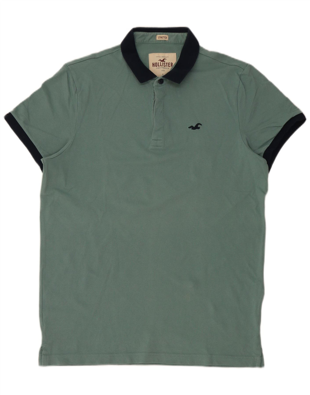 HOLLISTER Mens Polo Shirt Large Green