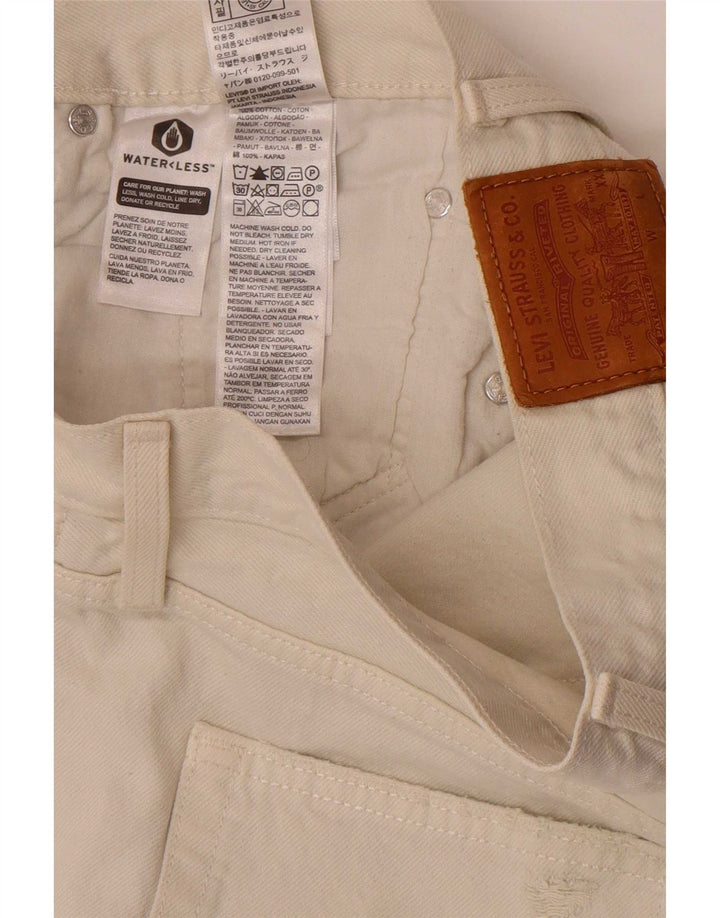 Levi's ženske 501 kratke traper kratke hlače W30 srednje bijele boje od pamuka