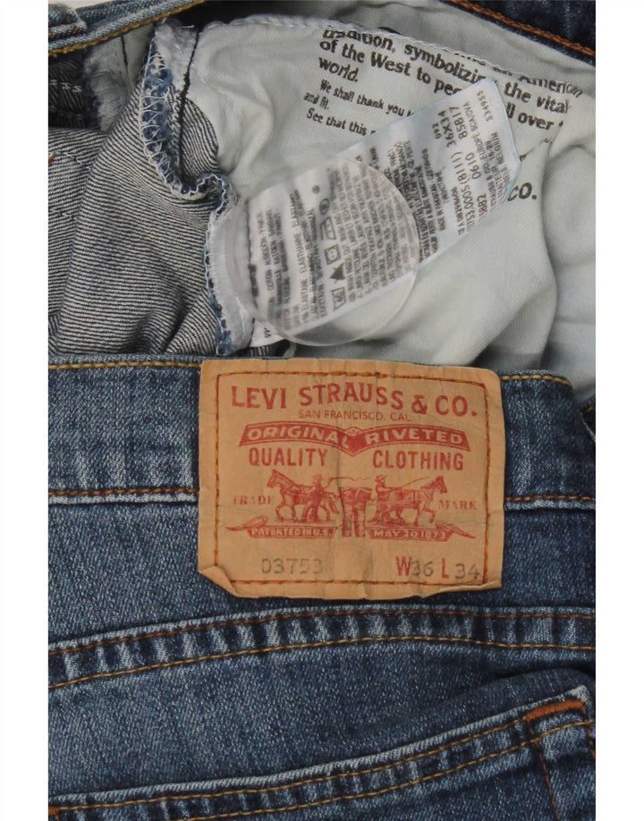 Levi's muške ravne traperice W36 L29 plavi pamuk