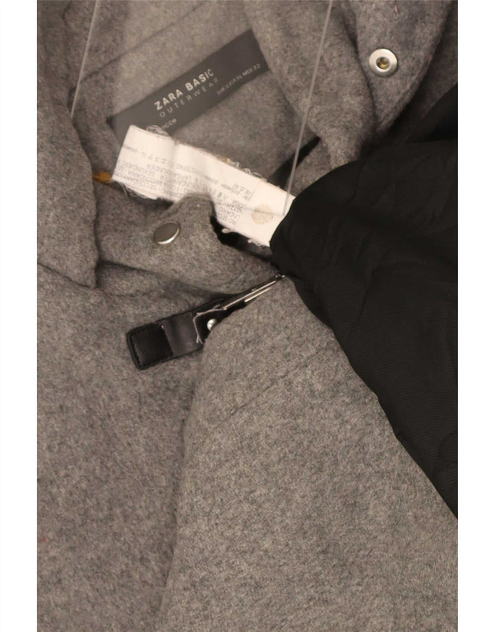 Zara ženska duffle jakna s kapuljačom UK 18 XL sivi poliester