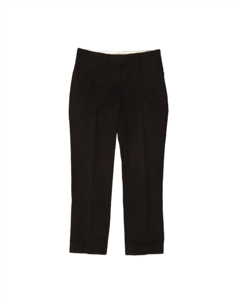 SPORTMAX Womens Straight Casual Trousers UK 8 Small W28 L26 Black Cotton Vintage Sportmax and Second-Hand Sportmax from Messina Hembry 