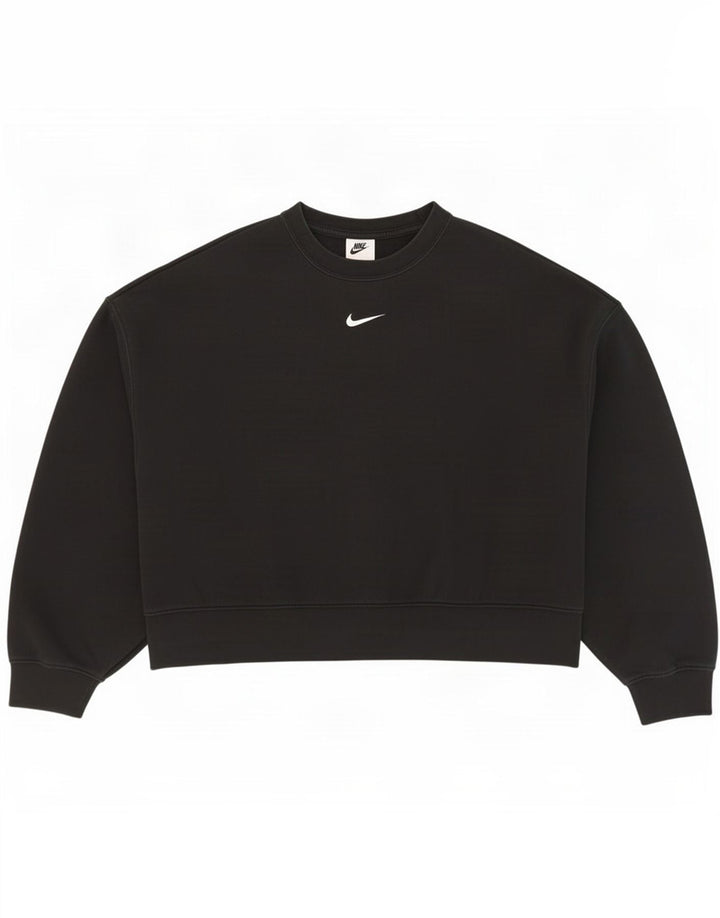 Nike ženska majica prekomjerne veličine UK 10, mali crni pamuk
