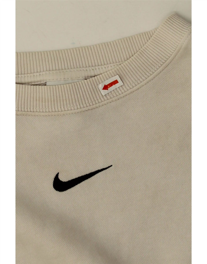 Nike ženska majica prekomjernog kroja UK 14 srednje svijetlo bijeli pamuk