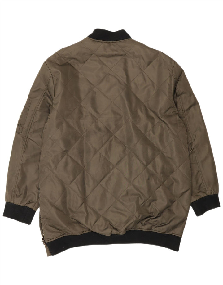 Zara muška bomber jakna UK 42 XL kaki poliester u boji