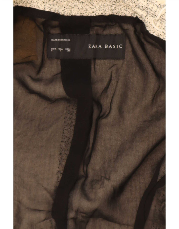 Zara ženska prevelika jakna s otvorenim sakoom UK 10 Small Beige Flected