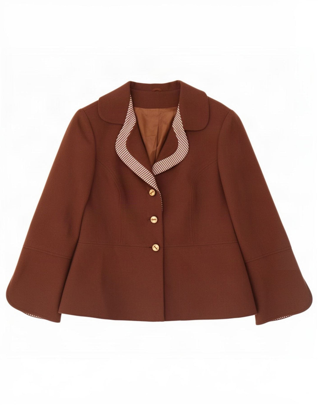 Vintage ženska jakna sa 3 gumba IT 50 XL smeđa
