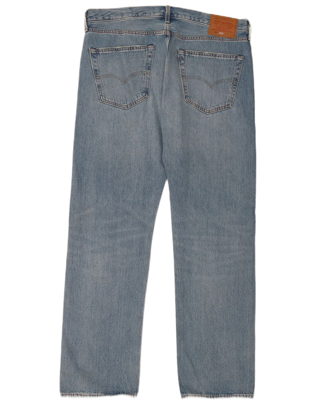 Levi's muške 501 ravne traperice W36 L32 plavi patchwork pamuk