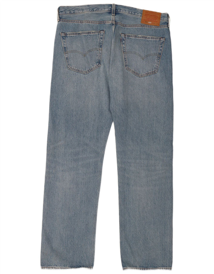 Levi's muške 501 ravne traperice W36 L32 plavi patchwork pamuk