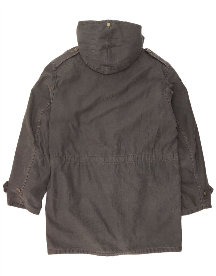 Vintage muška parka jakna s kapuljačom UK 38 srednje siva