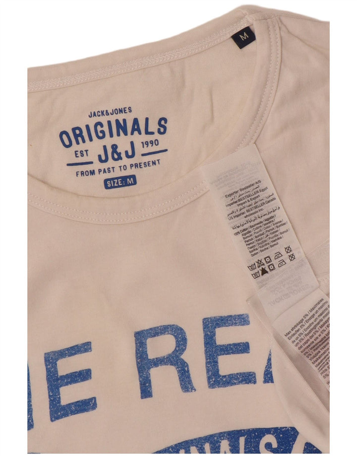 Jack & Jones muška majica kratkih rukava srednje veličine, bijeli pamuk