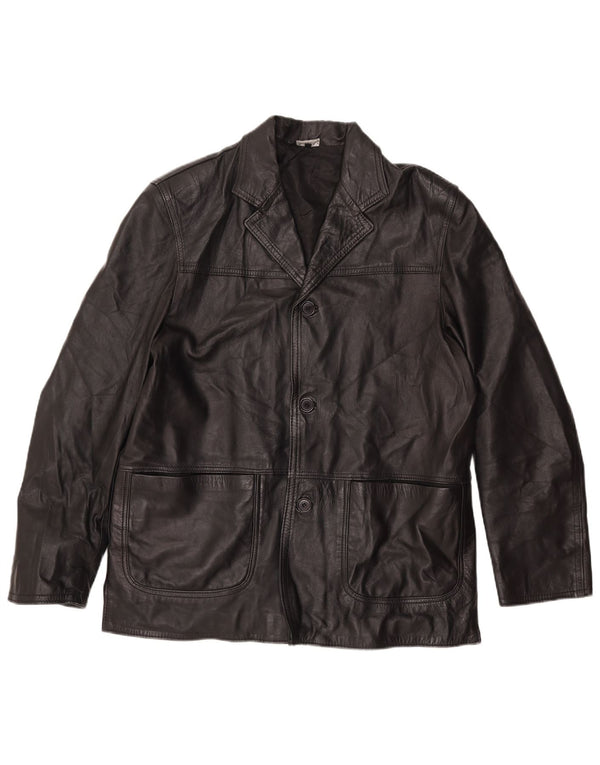 VINTAGE muška kožna jakna UK 42 XL crna koža