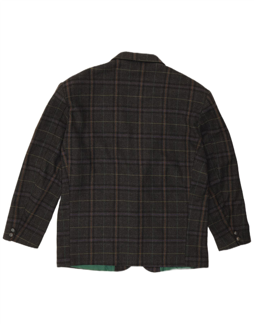 VINTAGE muška jakna sa 2 gumba IT 54 2XL siva karirana vuna