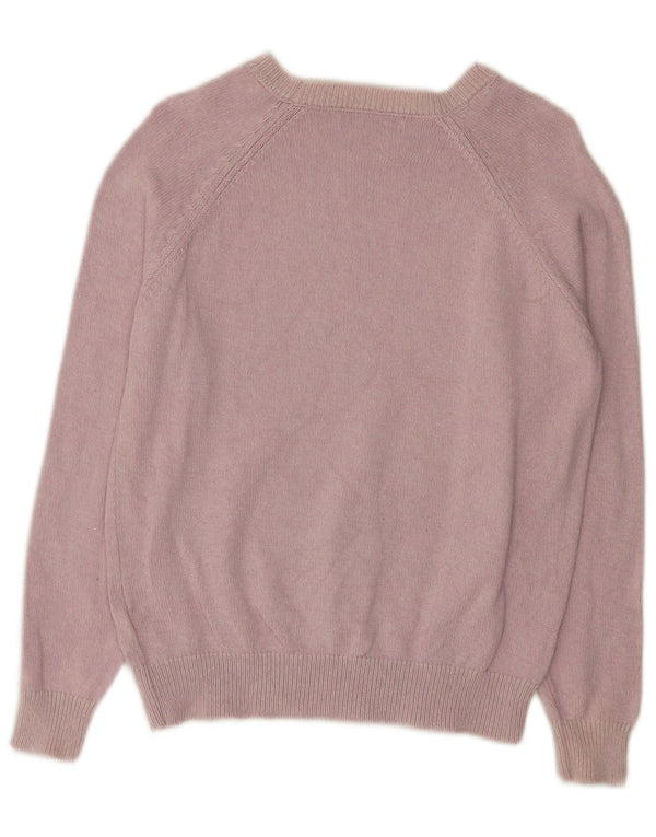 Marks & Spencer Womens Boat Neck Jumper Sweater UK 10 Small Purple Flecked