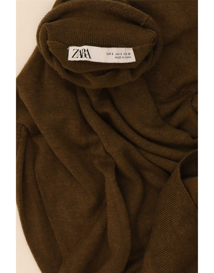 Zara ženski pulover s rol izrezom UK 10 Small kaki