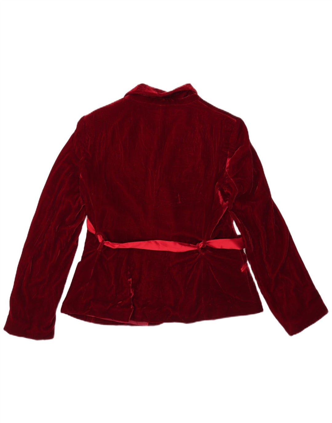 Massimo Dutti Ženska baršunasta jakna sa 1 gumbom EU 44 XL crvena viskoza