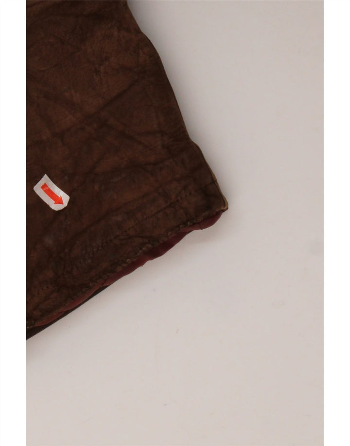 VINTAGE muški kaput s dvorednim kopčanjem IT 54 2XL smeđa koža