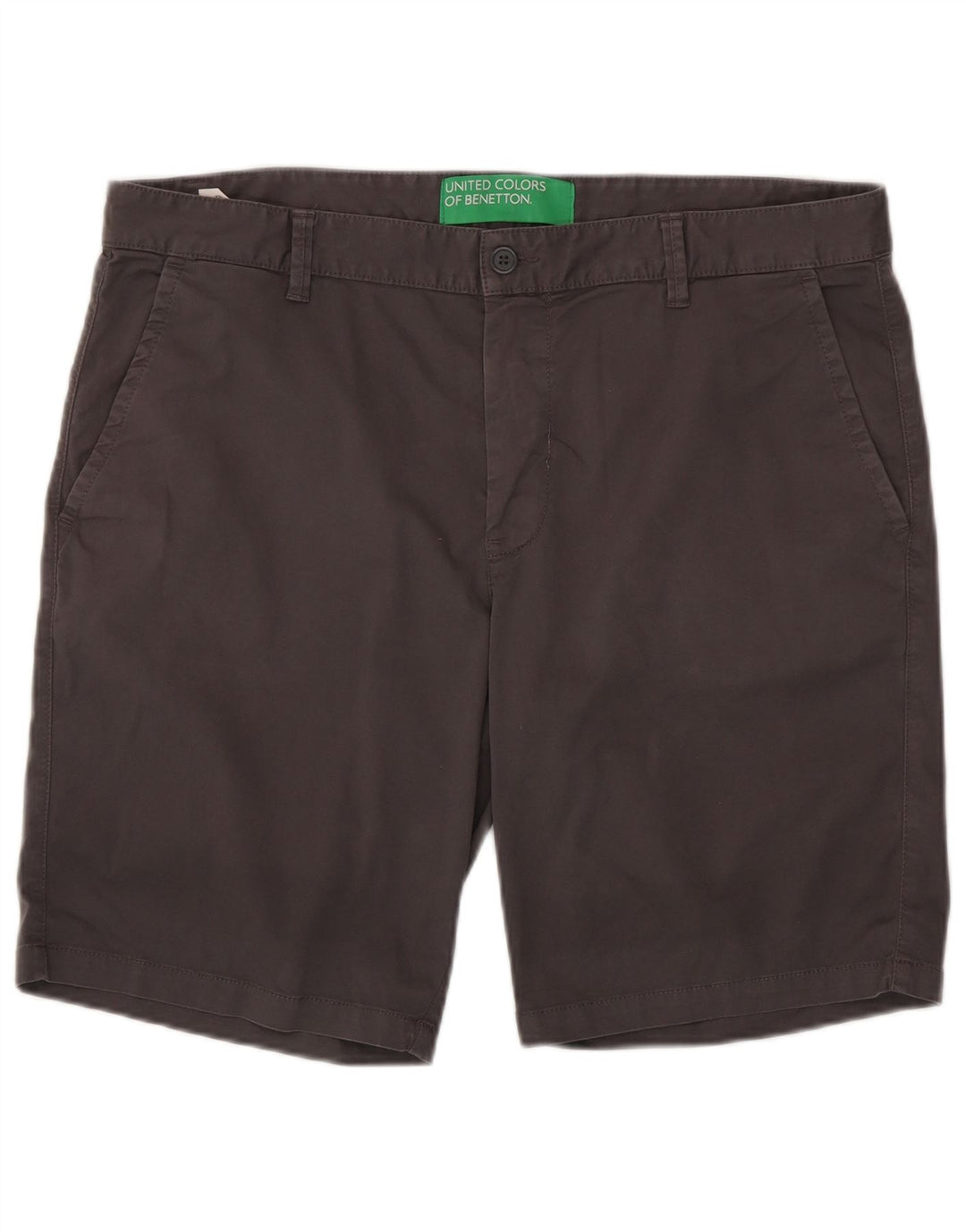 BENETTON Muške chino kratke hlače IT 54 2XL W42 Sivi pamuk