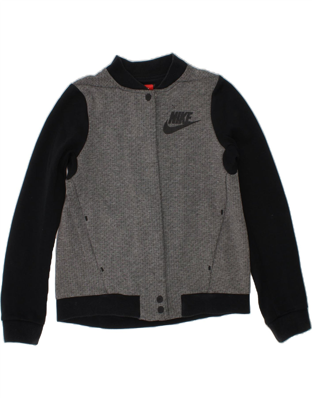 NIKE Boys Tracksuit Top Jacket 10-11 Years Medium  Grey Colourblock Cotton Vintage Nike and Second-Hand Nike from Messina Hembry 