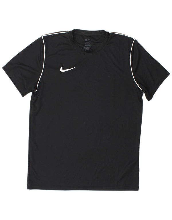 Nike Dri Fit Slim Fit majica kratkih rukava, veliki crni poliester