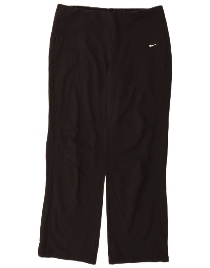 Ženske hlače za trenirku Nike Dri Fit UK 14 Srednji crni poliester