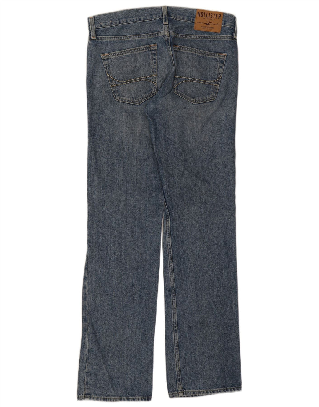 Ženske traperice Hollister Bootcut W30 L32 plavi pamuk