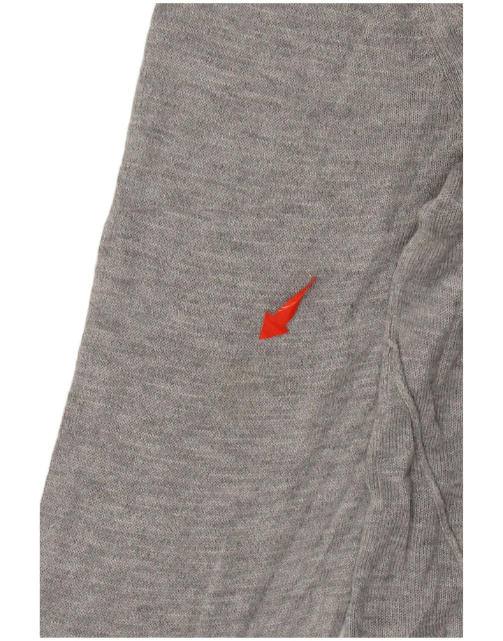 ZARA ženski džemper s morskim izrezom UK 14 Srednje siva prošarana viskoza