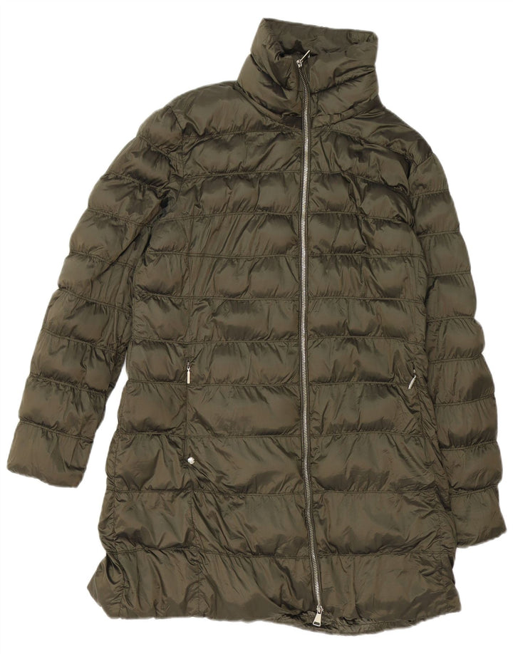 Ženski podstavljeni kaput Massimo Dutti UK 18 XL kaki poliester