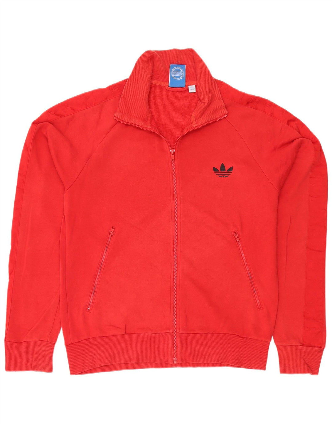 Velika crvena pamučna muška trenirka s grafičkim motivima Adidas