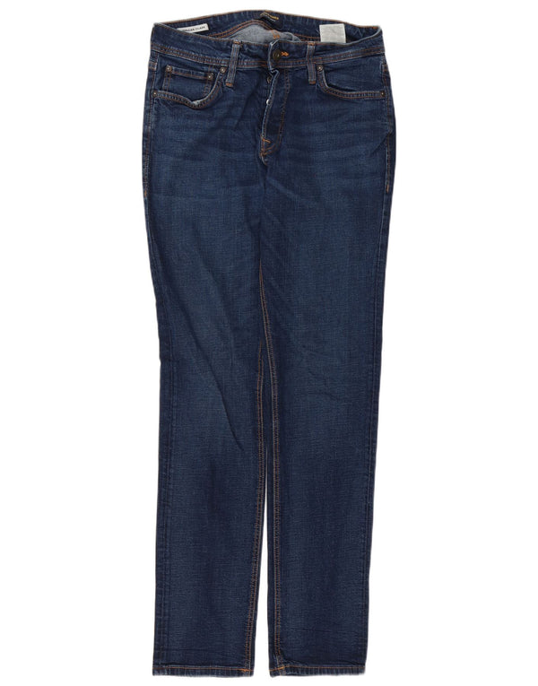 Jack & Jones Mens Clark Regular Fit Straight Jeans W31 L34 Plavi pamuk