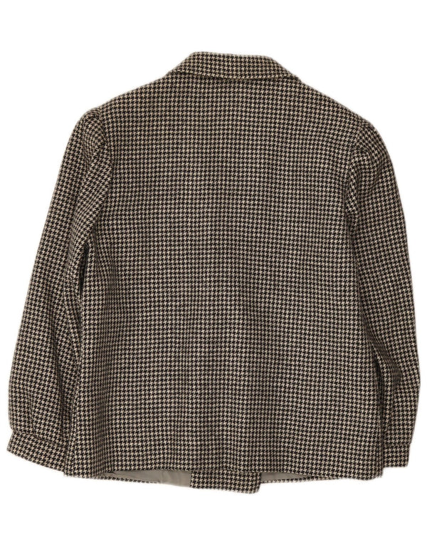 Vintage ženski sako s dvostrukim kopčanjem IT 46 velika crna houndstooth