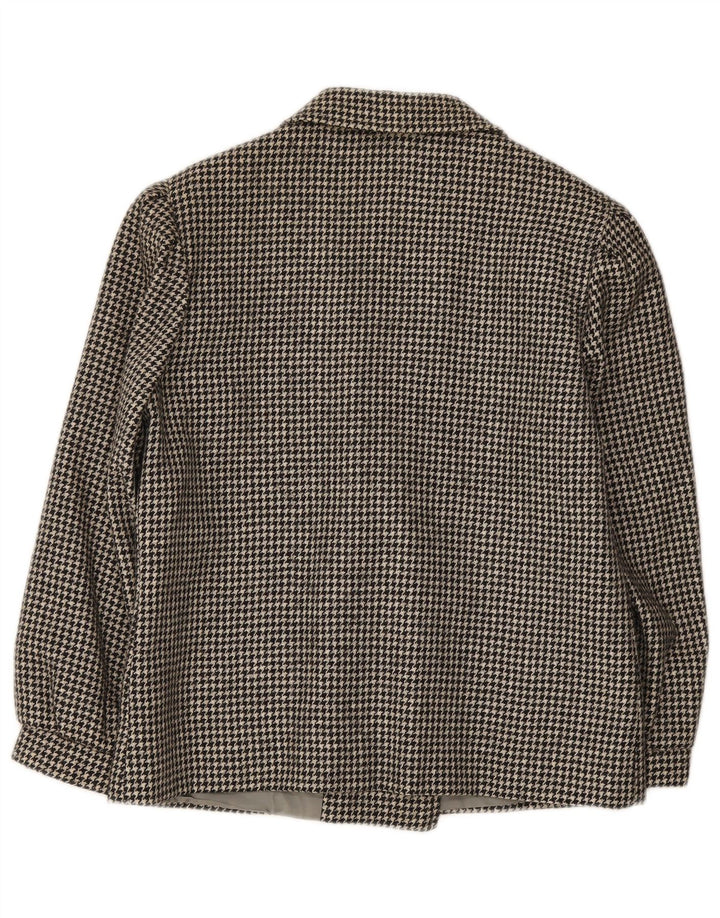 Vintage ženski sako s dvostrukim kopčanjem IT 46 velika crna houndstooth