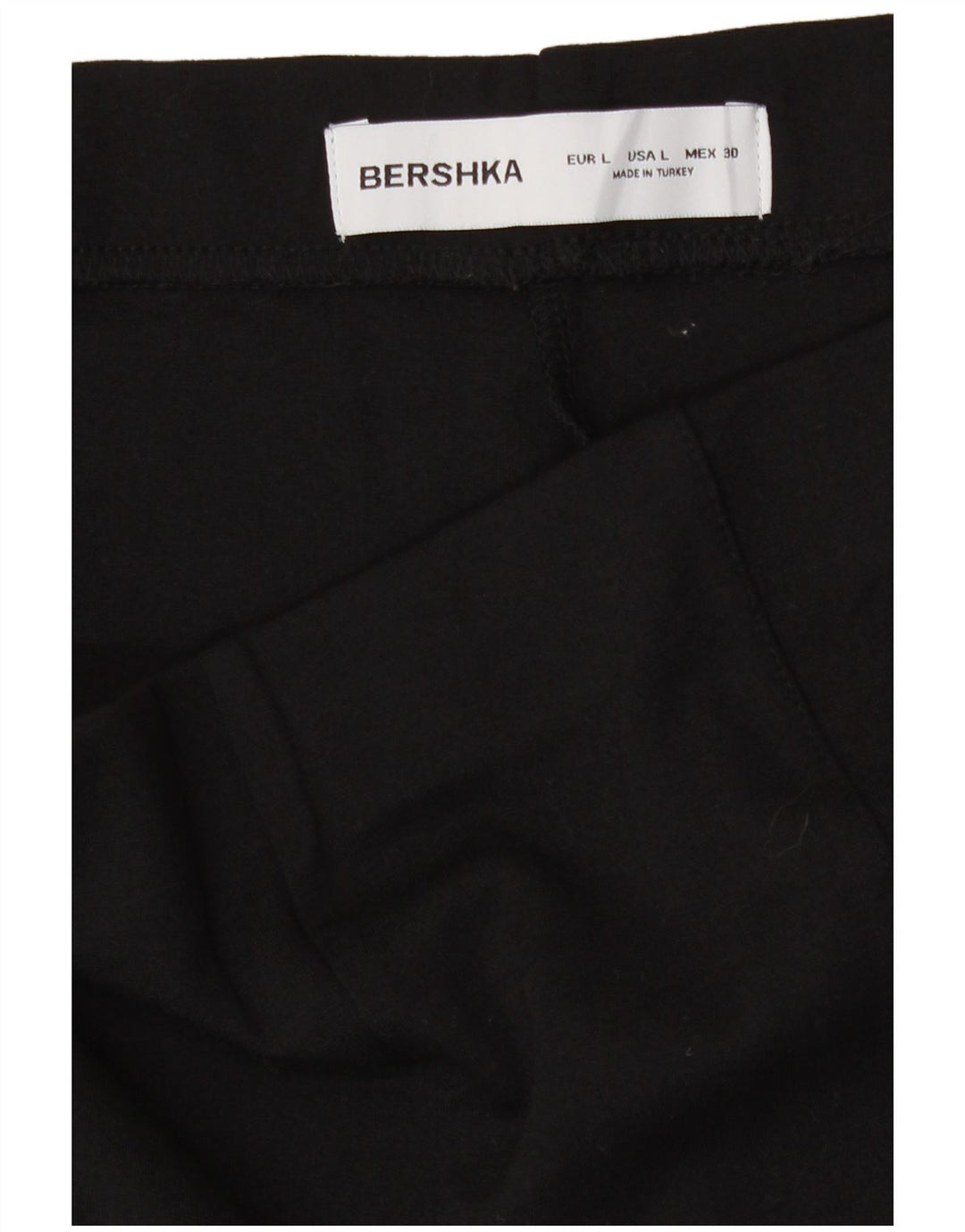 Bershka Ženske vruće hlačice Large W32 crna viskoza