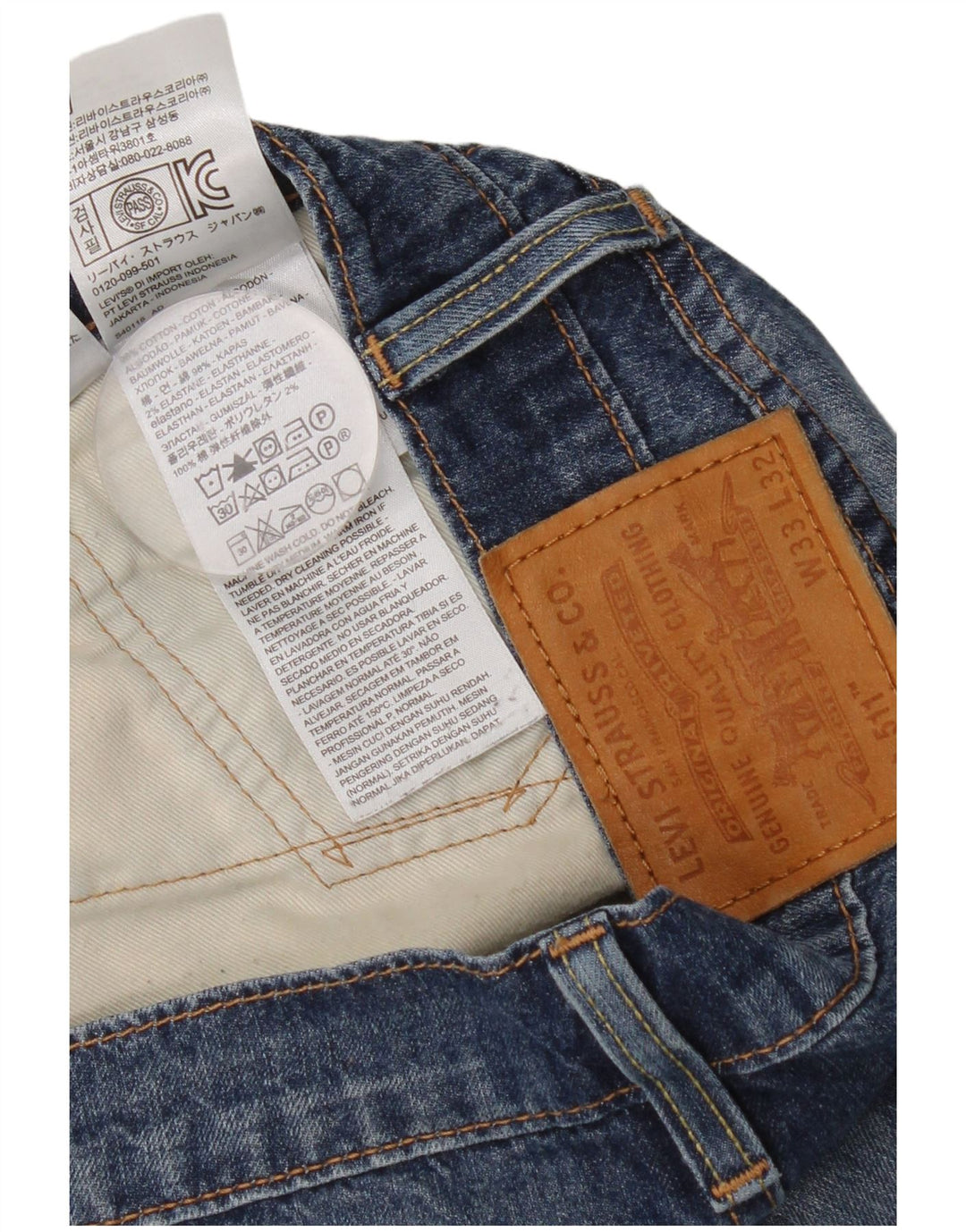 Levi's muške 511 uske traperice W33 L32 plavi pamuk
