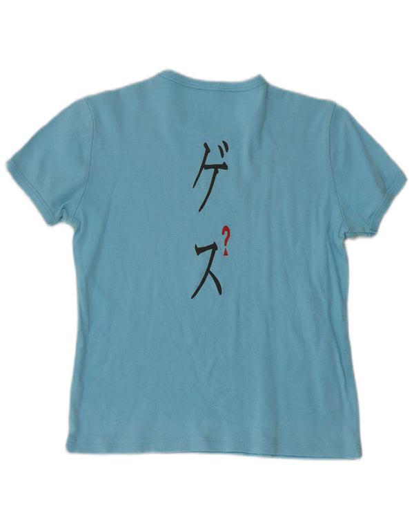 GUESS Majica kratkih rukava za djevojčice 13-14 godina, plavi pamuk