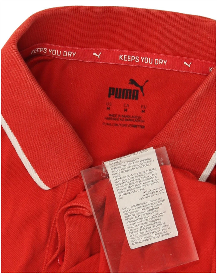 Puma muška grafička polo majica srednje crvene pamučne sportske