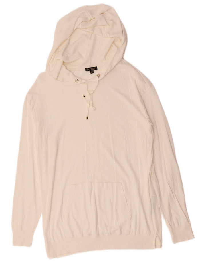 Ženska majica s kapuljačom Massimo Dutti UK 12 Srednje bijeli liocel