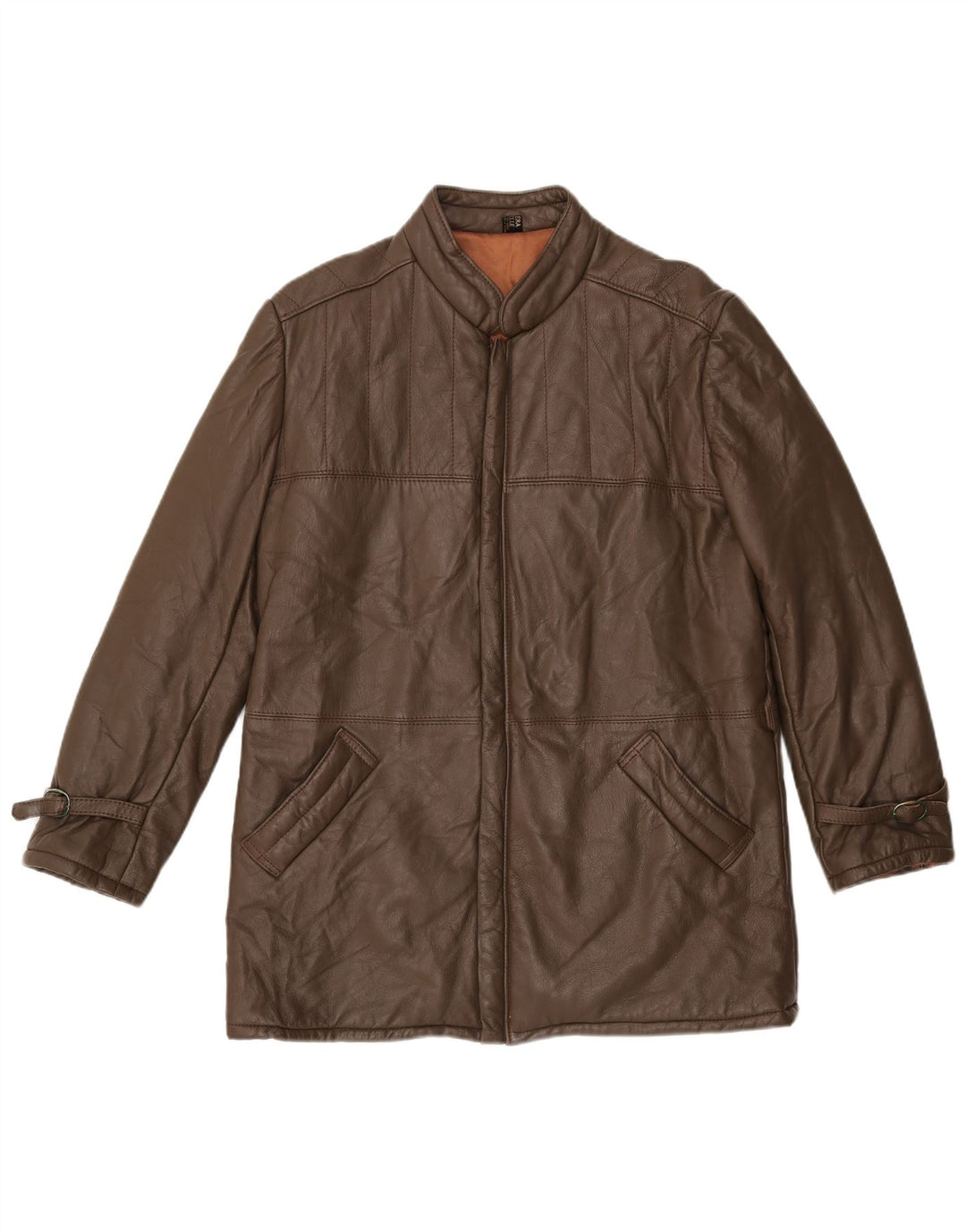 VINTAGE muška kožna jakna UK 38 Srednje smeđa koža