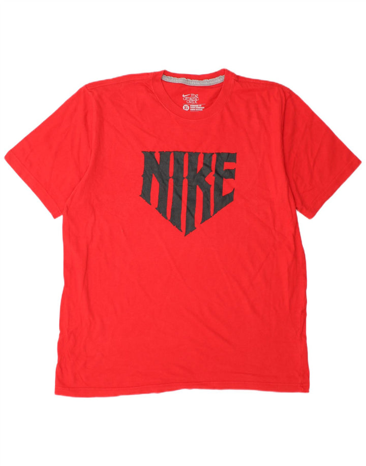NIKE Mens Coupe Standard Standard Fit Graphic T-Shirt Top XL Crveni Pamuk